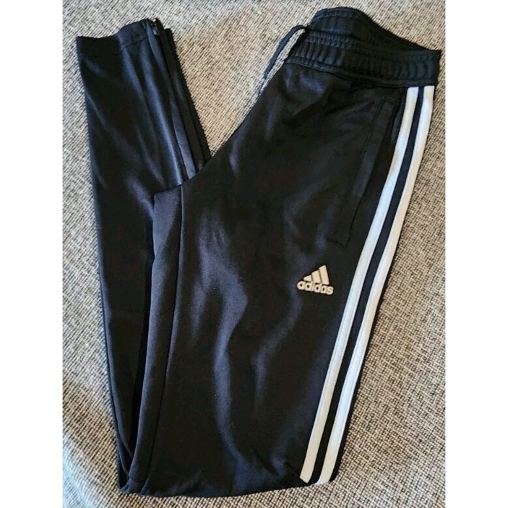 Adidas Pants Ankle Zip Track Jogger Sweats‎ Athletic Skinny Womans XS